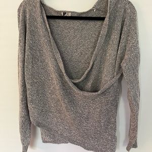 Gray Wrap Sweater
